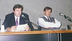 "premijer" Sejfudin Tokić i "ministar razvoja" Milorad Dodik, (1997.)